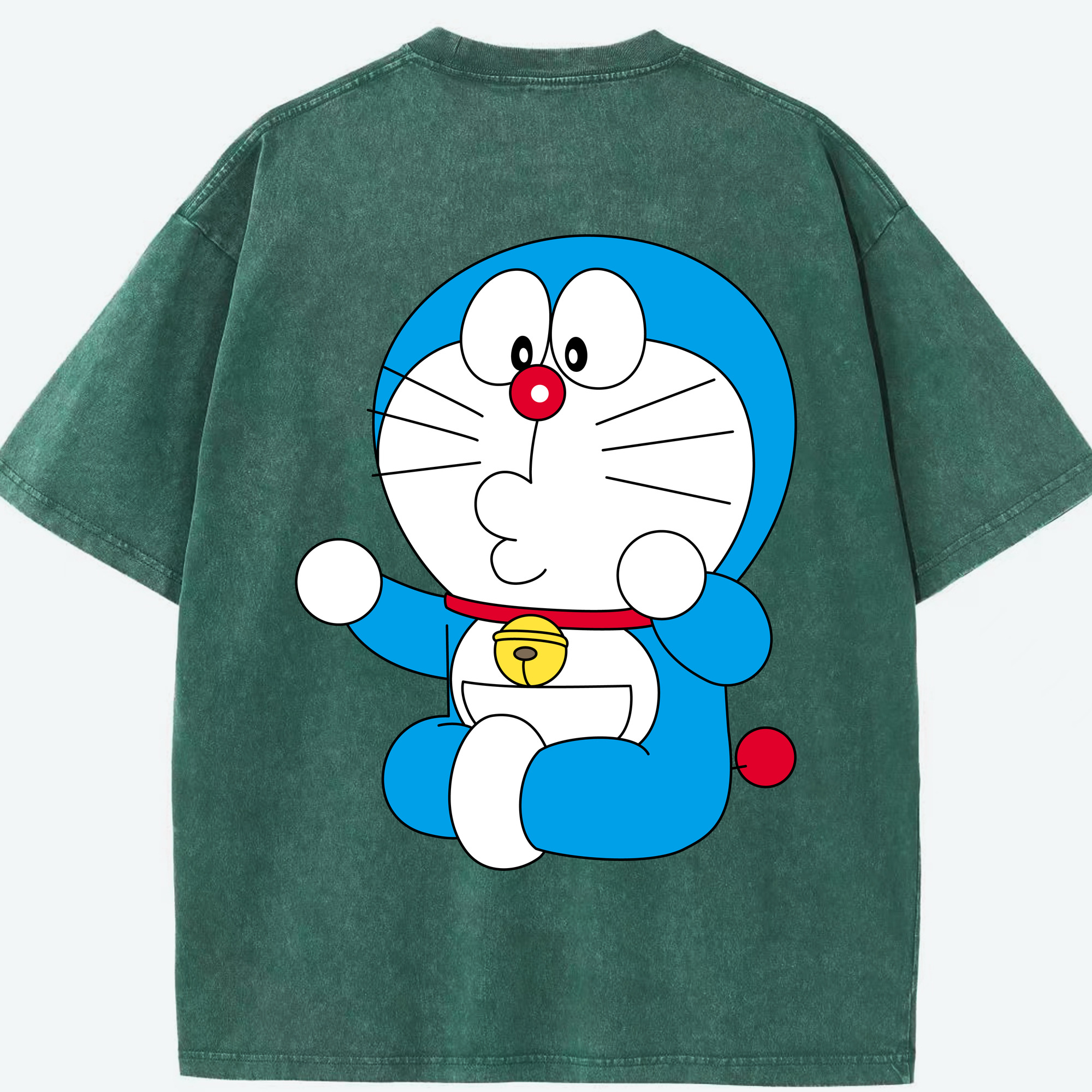 （画像用） ドラえもん Doraemon 綿100% ヴィンテージ風 半袖Tシャツ（背面プリント）